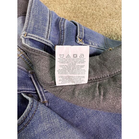 Lee Slim Fit Straight Leg Mid Rise Jeans Womens 14 Blue Denim Dark Wash D233 - Picture 9 of 14